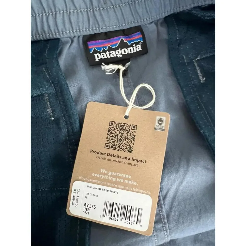 $89 Patagonia Nomader 7” Volley Shorts Utility Blue Men’s Size XL 57175